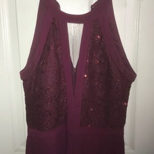 Maroon prom dress